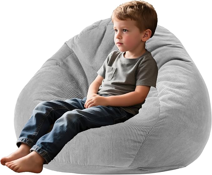 Bean Bag Chairs for Kids Chair Round Sofa Memory Foam Filling Reading Gaming Sofa for Living Room Bedroom