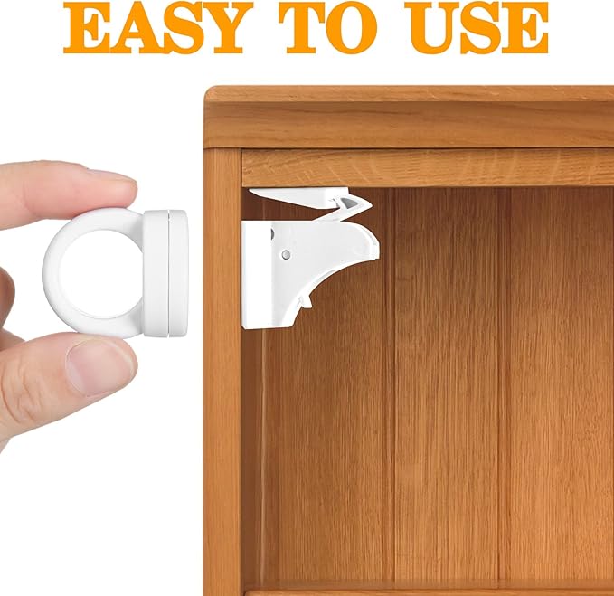 Kingdder 8 Sets Magnetic Cabinet Locks Keys Baby Proofing Child Safety Magnet Drawer Replacement Keys Universal Magnetic Key for Drawers and Cabinets (Locks Not Included)