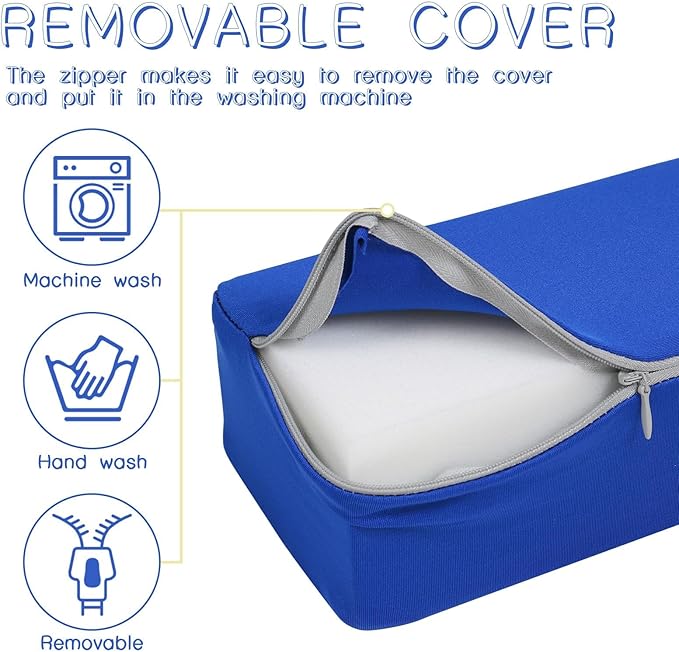 Toddler Foam Buliding Blocks - 12 Piece Fabric Covered 9x4x3inch Stacking Block Sets - Colourful Soft Play Set for Kids Idea for Building and Throwing Fun