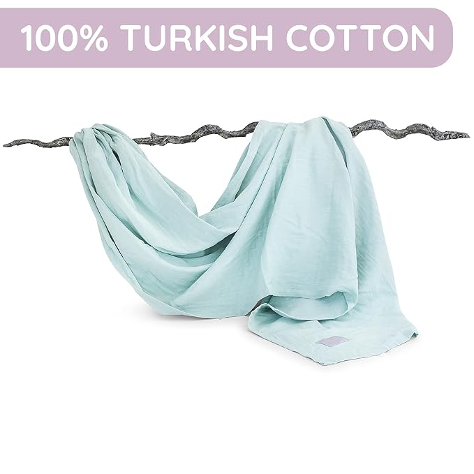 Baby Sling Carrier – Breathable 100% Cotton Wrap for Infant Support, Ring Sling Baby Carrier – Adjustable Muslin Fabric, Light Green Baby Carrier Newborn to Toddler – Soft Chest Hold for Travel