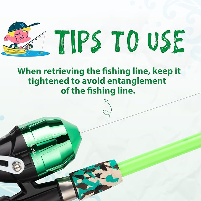 Kids Fishing Pole, Portable Telescopic Kids Fishing Poles for Boys and Girls, Fishing Rod and Reel Combo Kit with Tackle Box, and Fishing Net, Best Fishing Pole for Toddler Youth