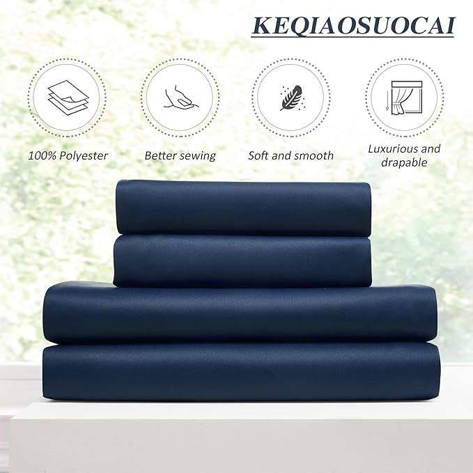 Pinch Pleated Curtains 144 Inches Long 2 Panels Set, Thermal Insulated Blackout Room Darkening Curtain for Bedroom,Window Draperies with Hooks(Navy Blue,40x144-inch)