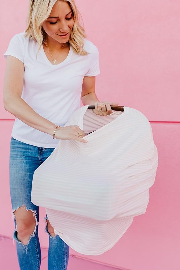 Copper Pearl Multi-Use Cover: Car Seat Covers, Nursing Cover, and Stroller Cover for Sun - Stretchy Fabric, All-Season Use, Stylish Designs, Easy Access for Moms - Winnie