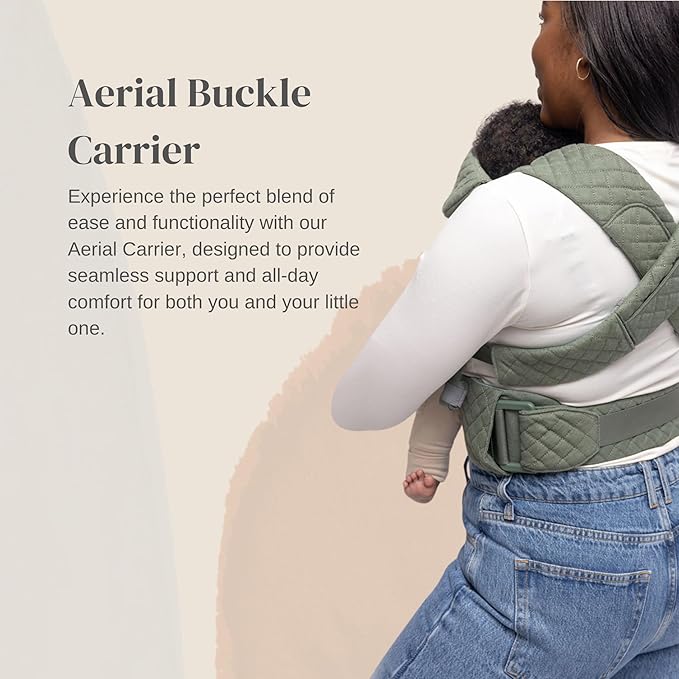 WildBird - Aerial Carrier - 7 to 45 lbs - for Moms, Dads & Caregivers - 100% Natural European Linen Fibers - Versatile & Adjustable - Large Size - Treepie Fabric (Amazon Exclusive)