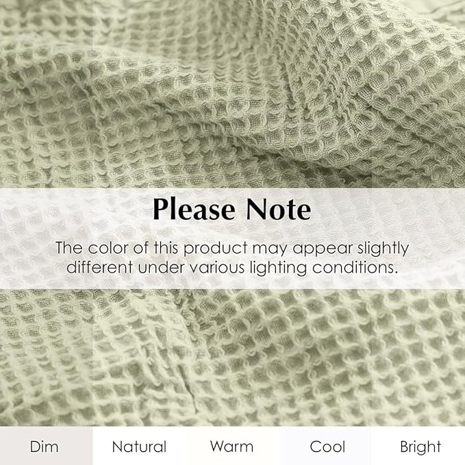 Salt Earth GOTS Certified 100% Organic Cotton Throw Blanket, 90" X 90" Waffle Blankets & Throws for Bed, Throw Blanket for Couch, Modern & Cozy Blanket, All Seasons, Comfy & Soft Blanket (Sea Foam)