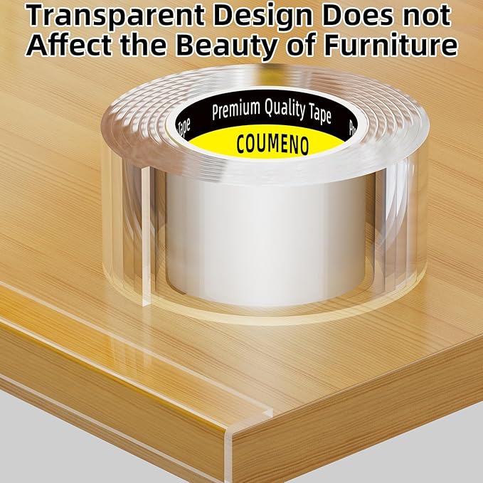 2Pack Clear Edge Protector,Safe Corner Protector, Anti-Sharp Edge Protector, for Furniture, Drawers, Tables, Cabinets 2inX3.28FT