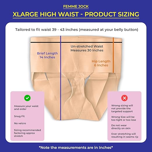 Patented Women’s Pelvic Floor Orthotic Support Belt ― Uterus Pain Relief Girdle for Dropped Bladder, Vulvar Varicosities, Postpartum Recovery, SPD | High Waist - Beach Sand (XL)