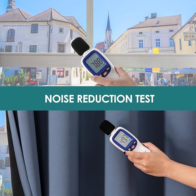 ChrisDowa 100% Blackout Curtains 84 inch Long for Bedroom with Black Liner, 2 Thick Layers Total Blackout Thermal Insulated Grommet Window Curtains 2 Panels Set (Stone Blue, 38 x 84 Inch)