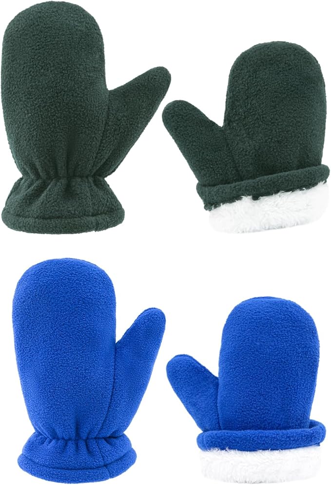 BAVST Baby Toddler Winter Mittens Girls Warm Fleece Lined Gloves Kids Sherpa Lined Mittens for Boys