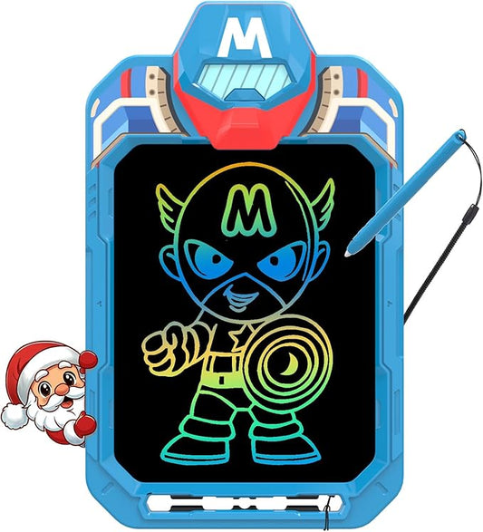 LCD Writing Tablet Doodle Board 10 Inch, Colorful Drawing Pad, Electronic Drawing Tablet, Drawing Pads,Travel Gifts for Kids Ages 3 4 5 6 7 8 Year Old Girls Boys (Masked Warrior)