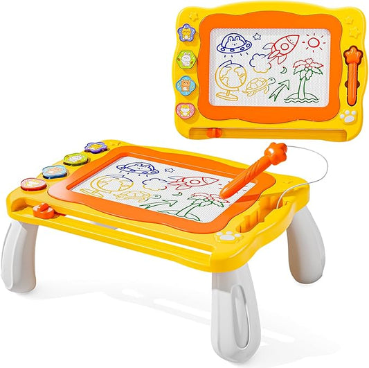 NIPLOOW Magnetic Drawing Board for Kids 3 4 5 6 Years Old Girl Boy, Writing Painting Magnet Doodle Pad Early Educational Learning Kids Toys for Toddlers Birthday Christmas Gifts