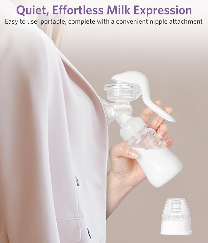 Breastfeeding Essentials Kit for Nursing Moms - Manual Breast Pump, Nipple Shields, Milk Collectors, Breastmilk Storage Bags, Soothing Gel Pads for Breastfeeding Newborn Relief for Sore Nipples 37 Pcs