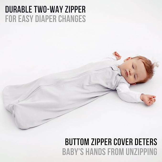 Mama Cheetah Baby Sleep Sack 0.5 TOG, Organic Cotton Baby Wearable Blanket with Two-Way Zipper, Swaddle Transition Baby Sleeping Bag for Newborn Infant Toddler Boy Girl, 12-18 Months