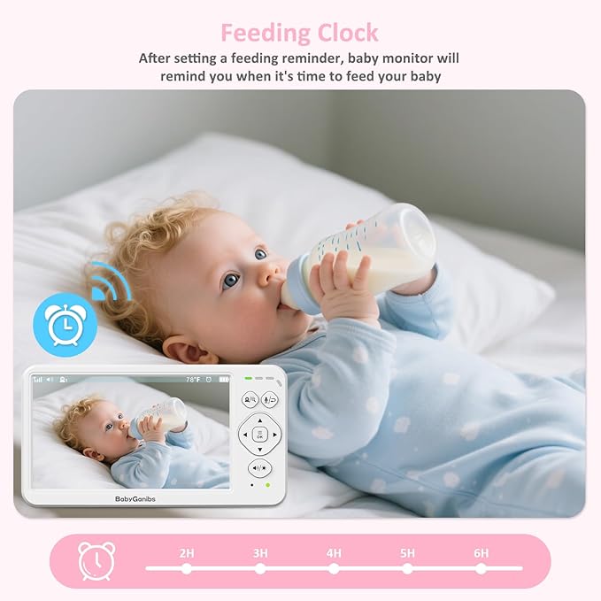 6" Big Screen No WiFi Baby Monitor with 3 Cameras, 1000ft Long Range, 2-Way Talk, 8 Lullabies, ECO Mode, Infrared Night Vision, 150 Languages, Perfect Baby Shower,Baby Register Gift
