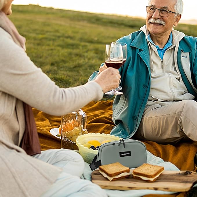 CERBONNY Small Cooler Bag Freezable Lunch for Work School Travel,Leak-proof Bag,Small Insulated For Kids/Adults,Freezer Bags,Freezable Snack Bag,Mini Fit Yogurt Gray