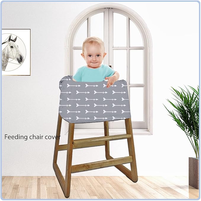 Nursing Carseat Canopy Breastfeeding Cover - Multi-use Stretchy Car Seat Covers for Babies, Baby Shower Gifts (Grey Arrows)