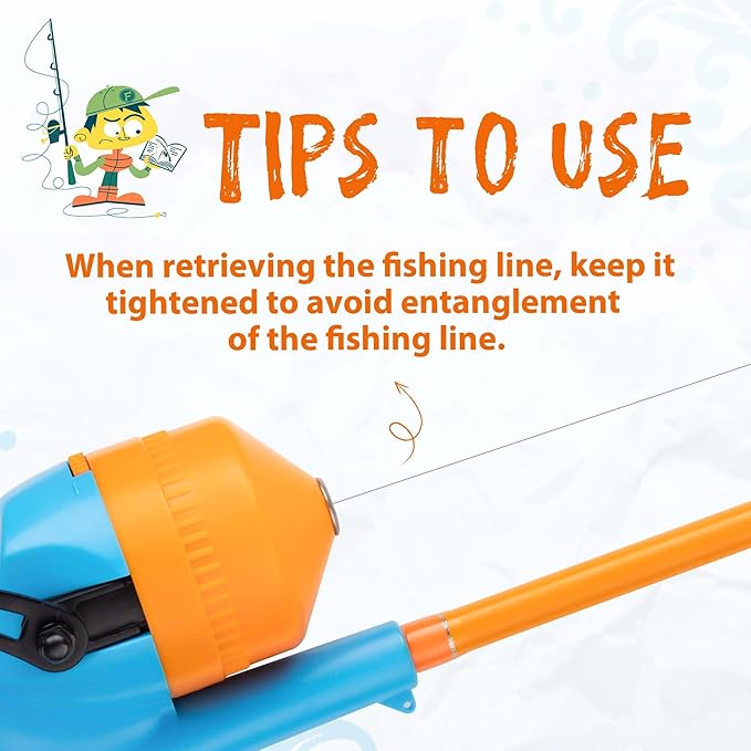 Kids Fishing Pole, Telescopic Fishing Rod, Toddler Collapsible Fishing Rod and Reel Combo with Tackle Box, Fishing Line, Bobber, and Soft Lures for Boy, Girl, Youth, Beginner, Over 4 Years Old