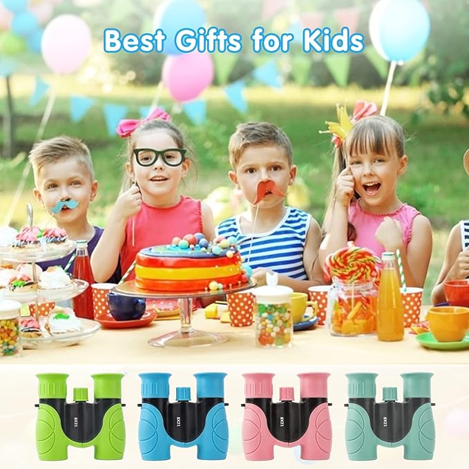 MAKINO Binoculars for Kids, Gifts for 3-12 Year Boys Girls, Compact Kids Binoculars 8x21 High-Resolution for Bird Watching, Camping, Exploration, Hiking, Hunting, Sports Events and Safari Park