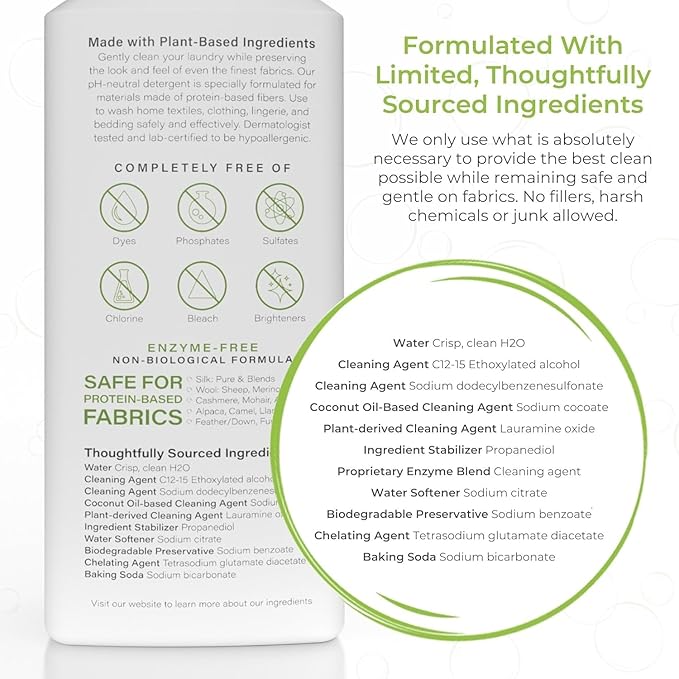 Heritage Park Luxury Laundry Detergent | Dermatologist Tested Plant based Natural & Enzyme Laundry Detergent | Sensitive Skin Friendly - Lavender Mist (64 fl oz Refill)