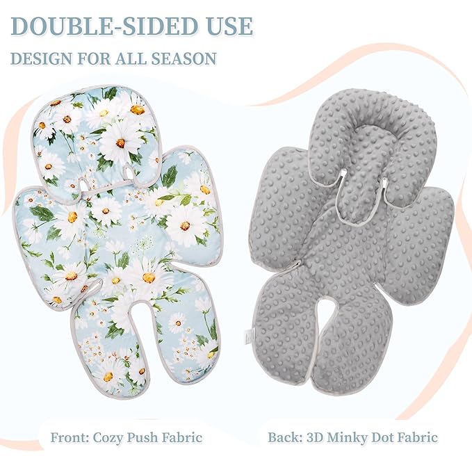 Pea Pod Baby Head Support for Newborn, 2 in 1 Infant Head Body Support for Girls Extra Soft Breathable Cushion Insert