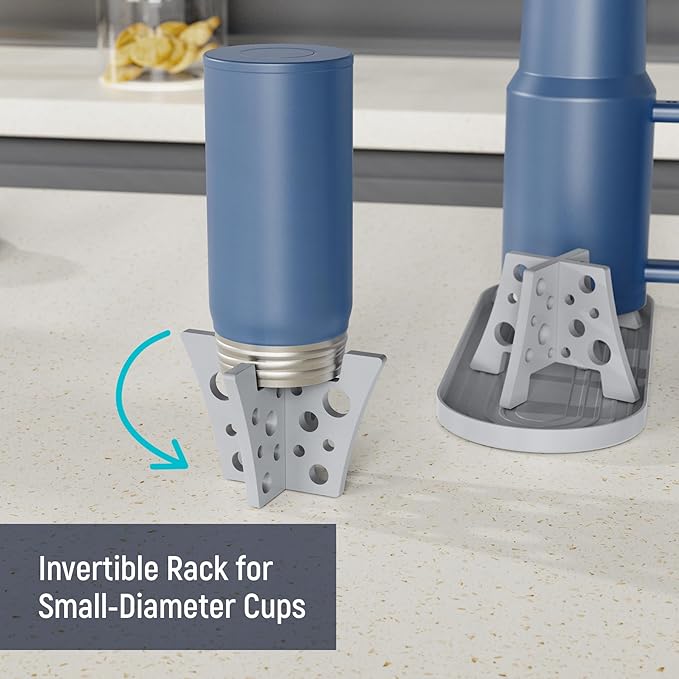 NiHome Silicone Water Bottle Drying Racks Set of 3 with Drip Tray,Cheese Style for Faster Drying,Bottle Dryer Racks Fit for Stanley YETI Cups Owala Sports Bottle Baby Bottle Thermoses Mugs