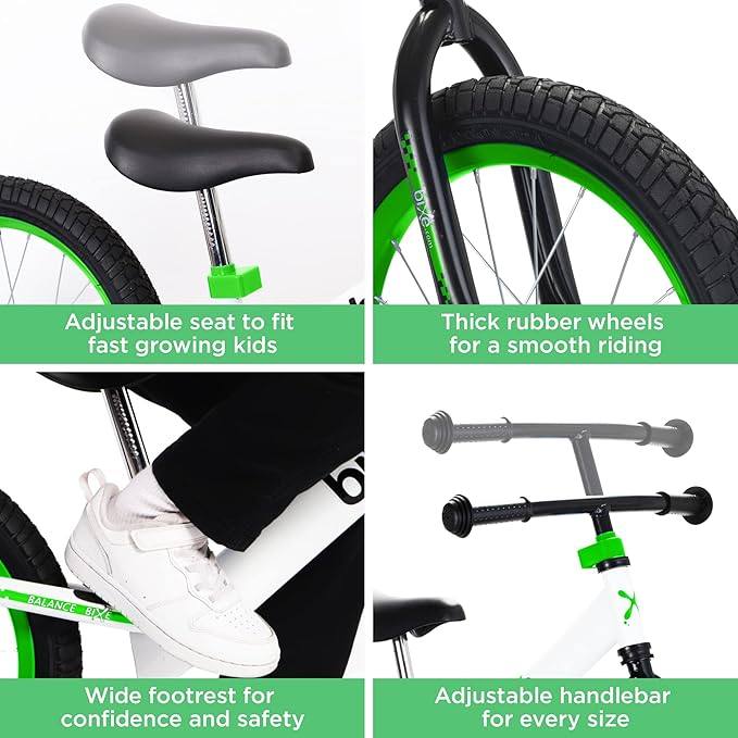 Balance Bike: for Big Kids Aged 4, 5, 6, 7, 8 and 9 Years Old - No Pedal Sport Training Bicycle | 16inch Wheel