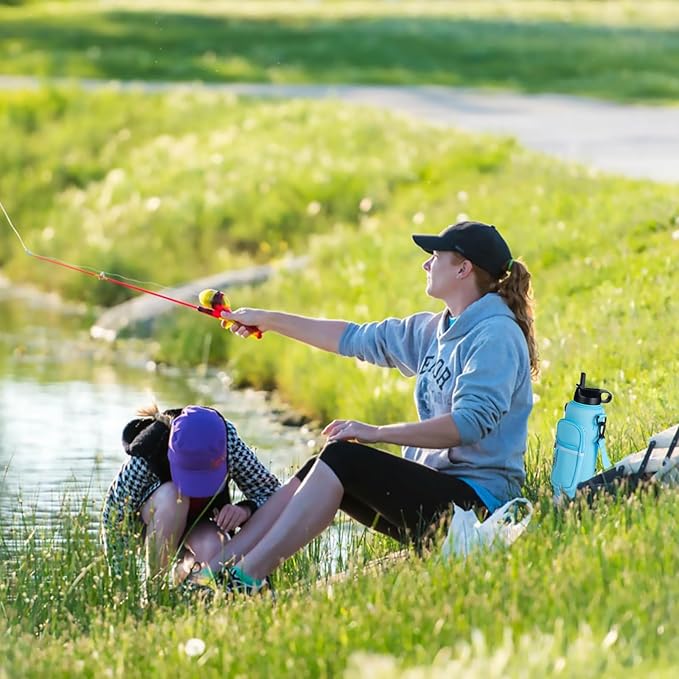 Water Bottle Holder with Strap for Hydroflask 32oz 40oz, Carrier Sling Bag with Phone Pocket Sleeve for Men Women Hiking Camping Travelling（Pink12/16oz）