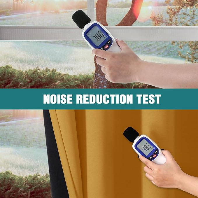 ChrisDowa 100% Blackout Curtains 108 inch Long for Bedroom with Black Liner, 2 Thick Layers Total Blackout Thermal Insulated Grommet Window Curtains 2 Panels Set (Mustard Yellow, 52 x 108 Inch)