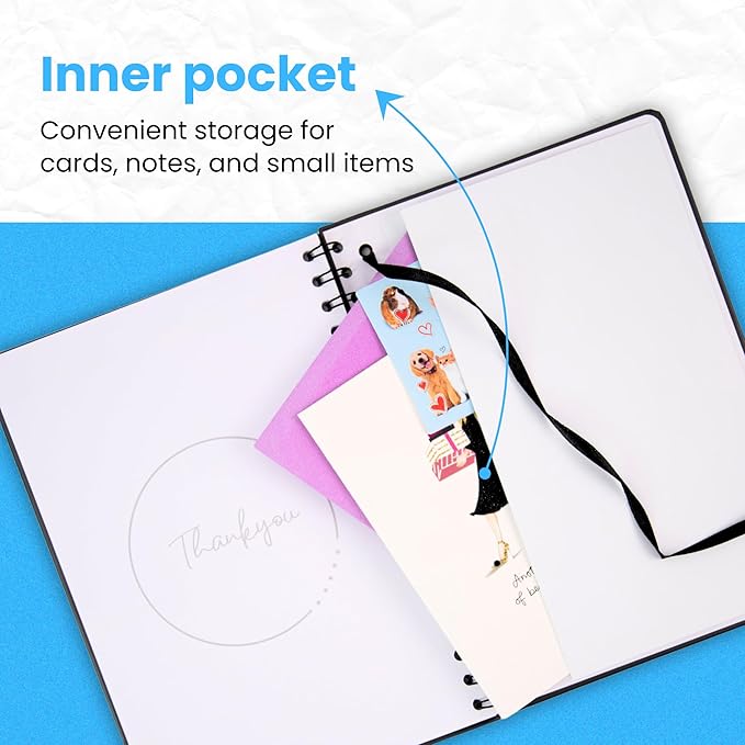 Undated Weekly Planner Notebook, A5 (5.8" x 8.3") Hardcover Weekly to do List Notebook for Work with Goal & Habit Tracker - Spiral Black