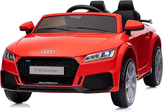 Licensed Audi Electric Kids Car, 12V Kids Ride-on Toy Car for Toddlers w/Remote - Red