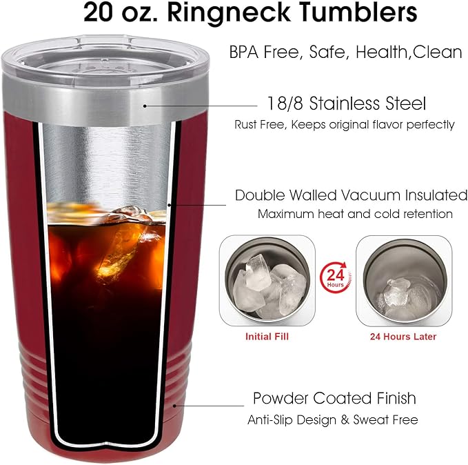 Personalized Tumbler for Women, Custom Coffee Travel Mug, Valentine's Day Gift, Mother’s Day Gift, Small Tumbler with Lid, Keep Drinks Cold and Hot, Engraved Name by iProductsUS (Red, 20oz)