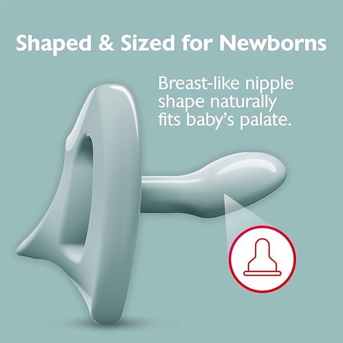 NUK 100% Silicone Comfy Orthodontic Pacifiers, 0-6 Months, Neutral Fashion, Timeless Collection, 5 Count