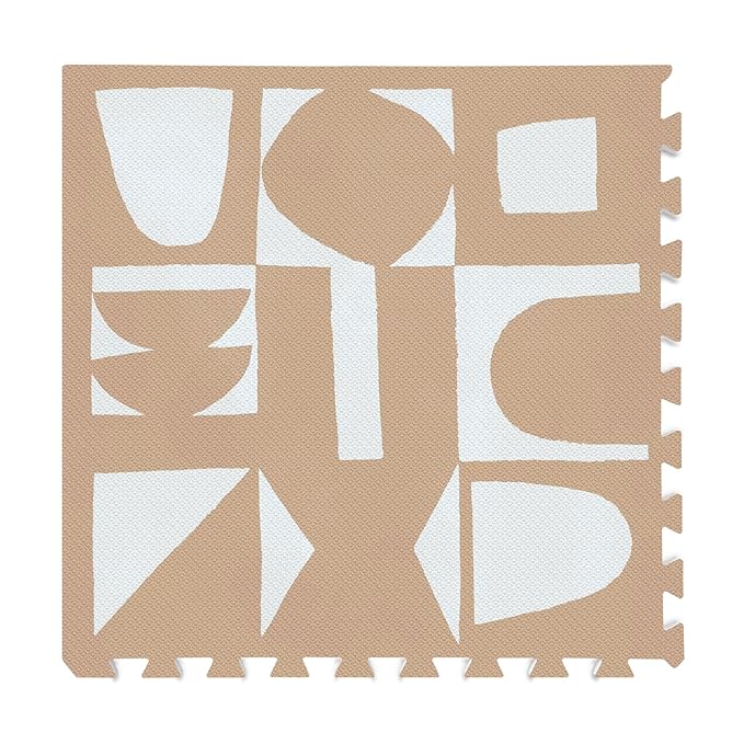 Lillefolk Baby Play Mat for Floor – 6x8ft Terracotta | Soft Non Toxic Premium EVA Foam Tiles for Tummy Time, Crawling & Playroom – Waterproof Interlocking Floor Mat for Babies & Toddlers (12 Tiles)