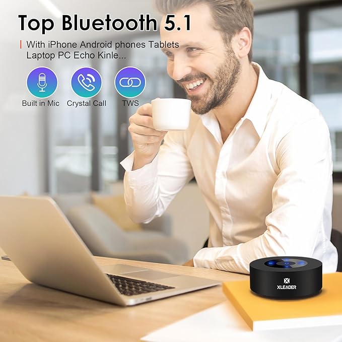 XLEADER Small Bluetooth Speaker (Gift Box Packed) Portable Speakers Bluetooth Wireless with Mic/Micro SD/Aux Input, Touch Design, Deep Bass, 12H Playtime, Mini Speaker for iPhone Laptop PC Office Car