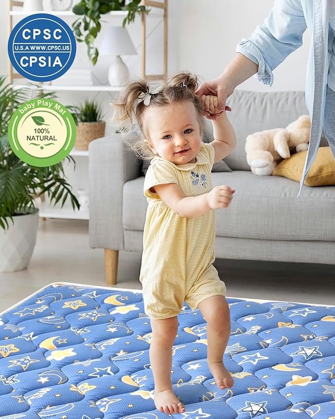 Premium Foam Baby Play Mat 79" X 71", Extra Large Activity Playmats for Babies,Toddlers, Infants, Soft Thicker Sponge Baby Mat for Floor, Play & Tummy Time, Machine Washable for Easy Care