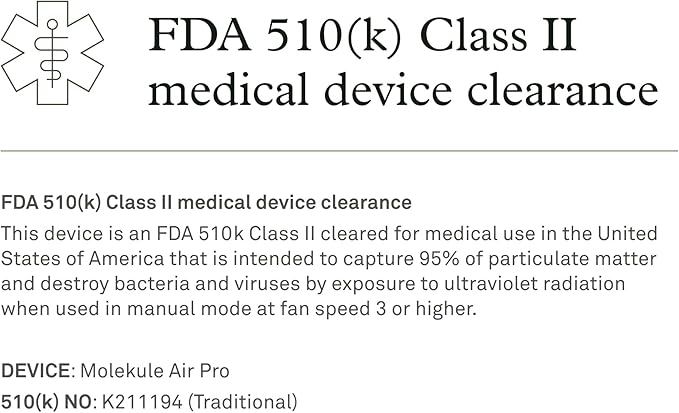 Molekule Air Pro Air Purifier - Purifies Rooms Up to 1000 Sq Ft with High Foot Traffic - FDA Cleared for Destruction of Viruses, Bacteria & Mold - Silver