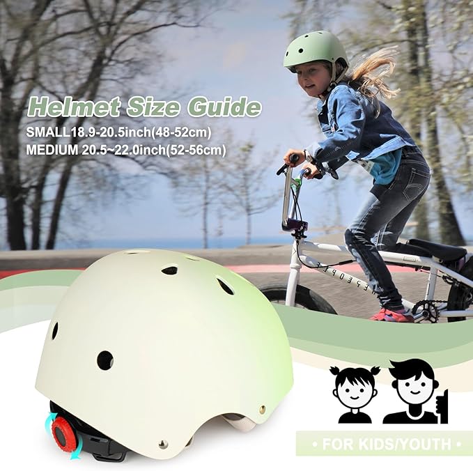 Kids Bike Helmet,Toddler Skateboard Helmets for Ages 2-3-5-8-14 Years Boys Girls，Adjustable Multi-Sport Bicycle Skateboarding Football Roller Skating Scooter Rollerblade Balance Bike Helmet