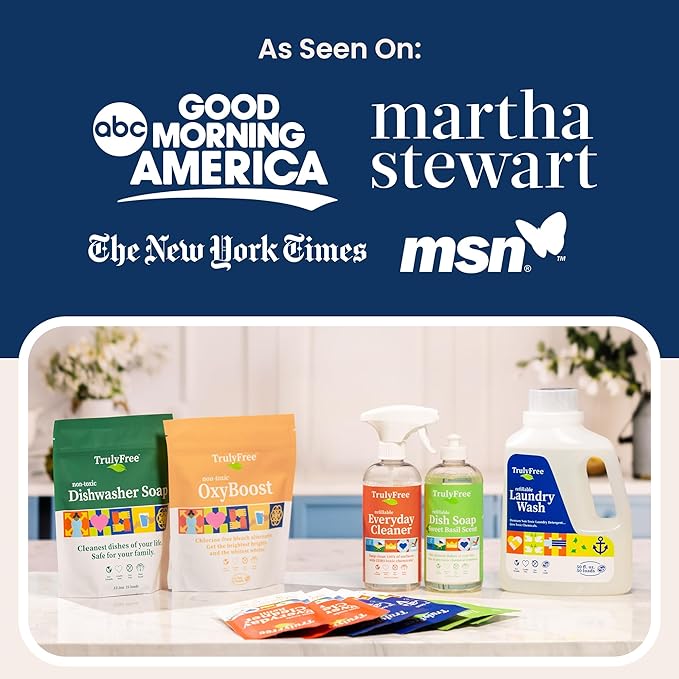 Laundry Wash Detergent for Sensitive Skin | Gentle & Safe for Baby Clothes | Plant-Based, Natural Ingredients | Unscented | Refill Only (200 Loads)