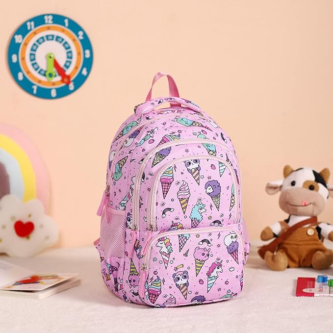 CLUCI Kids Backpack for Girls Bookbags Preschool Backpack Toddler Daycare School Bag Elementary Kindergarten Lightweight Waterproof Pink Unicorn