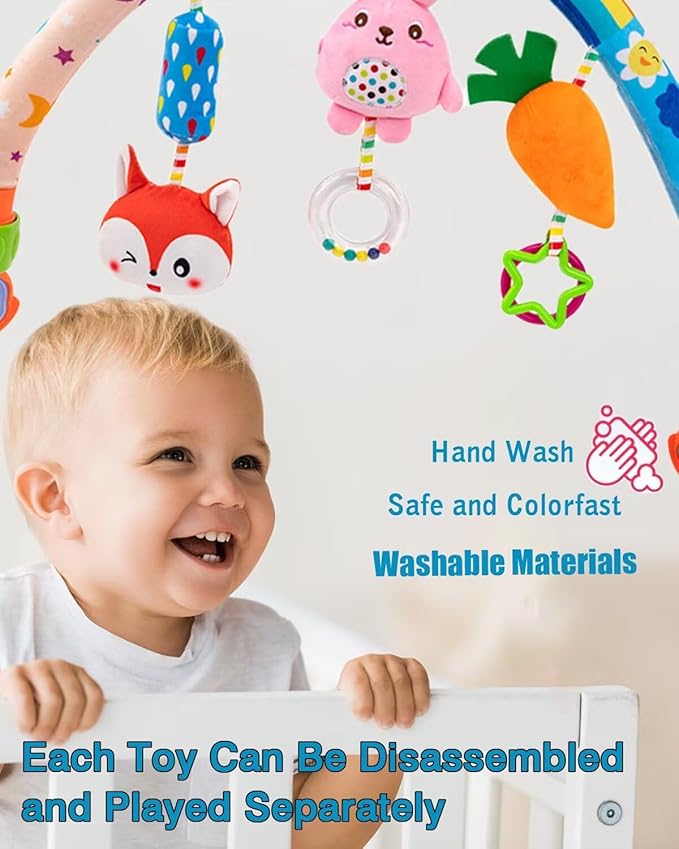 Pau1Hami1ton Baby Stroller Arch Toys, Car Seat Toys,Baby Gifts.S-19(Rabbit)