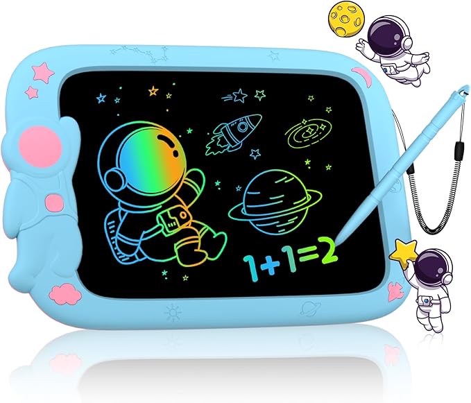 LCD Writing Tablet for Kids 9 Inch Erasable Drawing Tablet Reusable Colorful Drawing Pad for Kids Educational and Learning Toddler Toys for Boys Girls