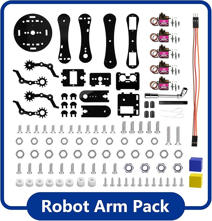Robot Arm Expansion Pack Smart Car Starter Kit, Robotics Kit for Kids Ages 8-12 12-16, STEM Toys Coding Robot Kit for Teens & Adults(QD007)