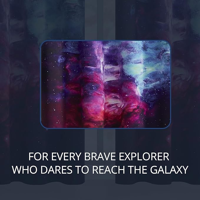 Galaxy Blackout Curtains - Space Design, 100% Blackout, 2 Panels, Each W52×L84, Thermal Insulated Curtains for Bedroom, Noise Reducing & Energy Efficient, Keeping Your Decor Looking Fresh and Vibrant