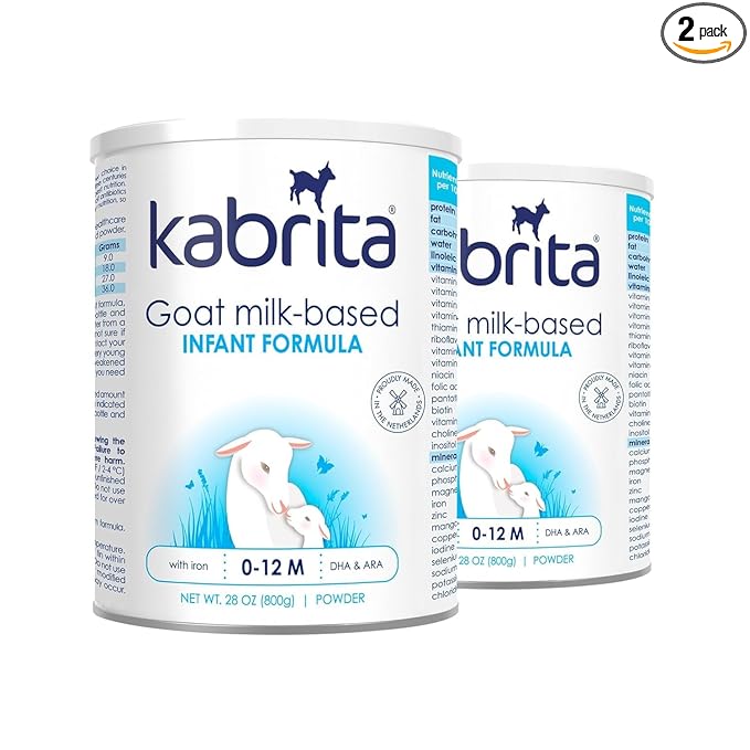Kabrita Goat Milk-Based Infant Formula – 28oz – Pack of 2 – Natural, Gentle Baby Formula – European, Non-GMO – Ages 0-12 Months