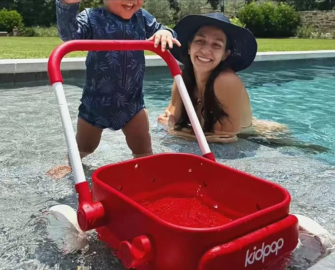 Kidpop PULA 2-in-1 Push and Pull-Along Wagon, Baby Push Walker for First Learner from 7 Month to 4 Year, One Year Birthday Gifts, Sturdy and Safe, Indoors and Outdoors (White)