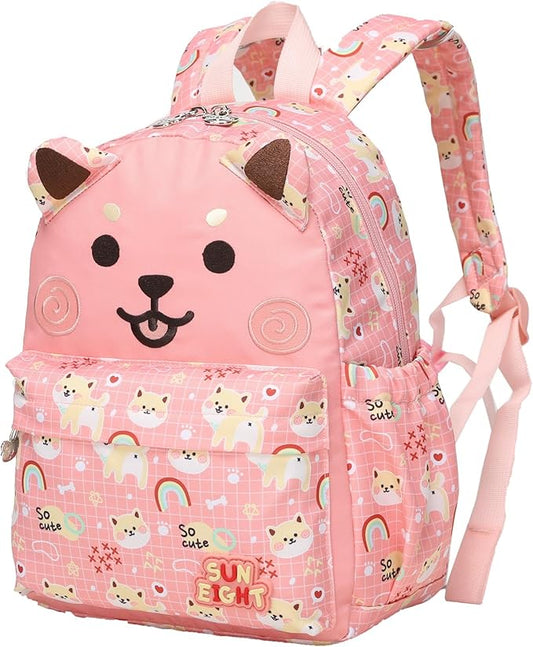 SUN EIGHT Toddler Backpack for Girls 2-5,Kindergarten Backpack for Girls,Preschool Backpack(Puppy)