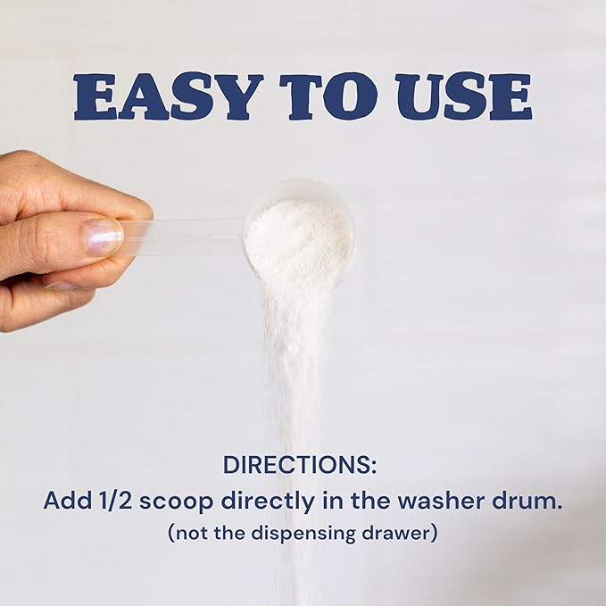 Sandalwood Laundry Detergent Powder | Only 100% Pure Essential Oils | Safe for Sensitive Groups | Powerful Clean | Plant & Mineral-Based | Made in USA | 3lbs