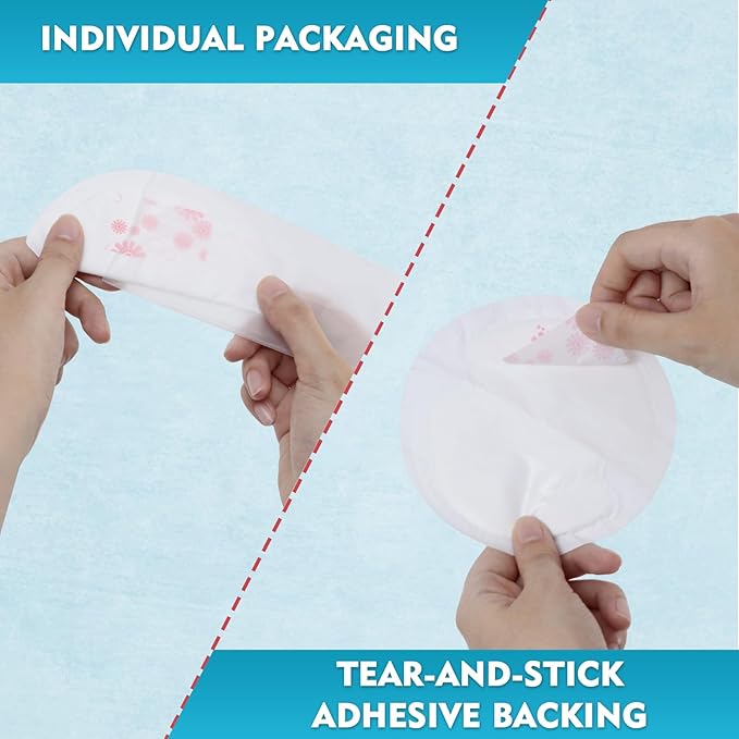 Disposable Nursing Pads, Ultra-Thin Breastfeeding Pads, Nipple Pads for Breastfeeding, Fit Fast Suction, Nursing Essentials (Round-200)