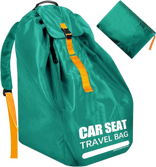 Car Seat Travel Bag for Airplane, Large Car Seat Bags for Air Travel with Comfort Padded Straps, Gate Check Storage Bag/Backpack for Carseat Airport, Carseat Cover Travel - Baby Travel Essential