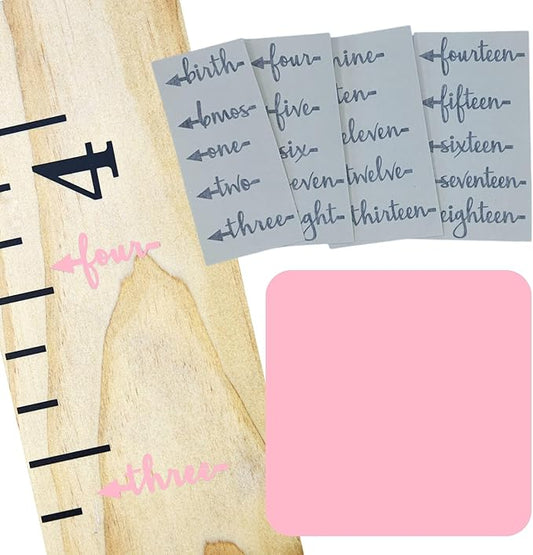 Little Acorns ADD ON - DIY Vinyl Growth Chart Ruler - Height Marker Arrows ONLY - Script - Straight